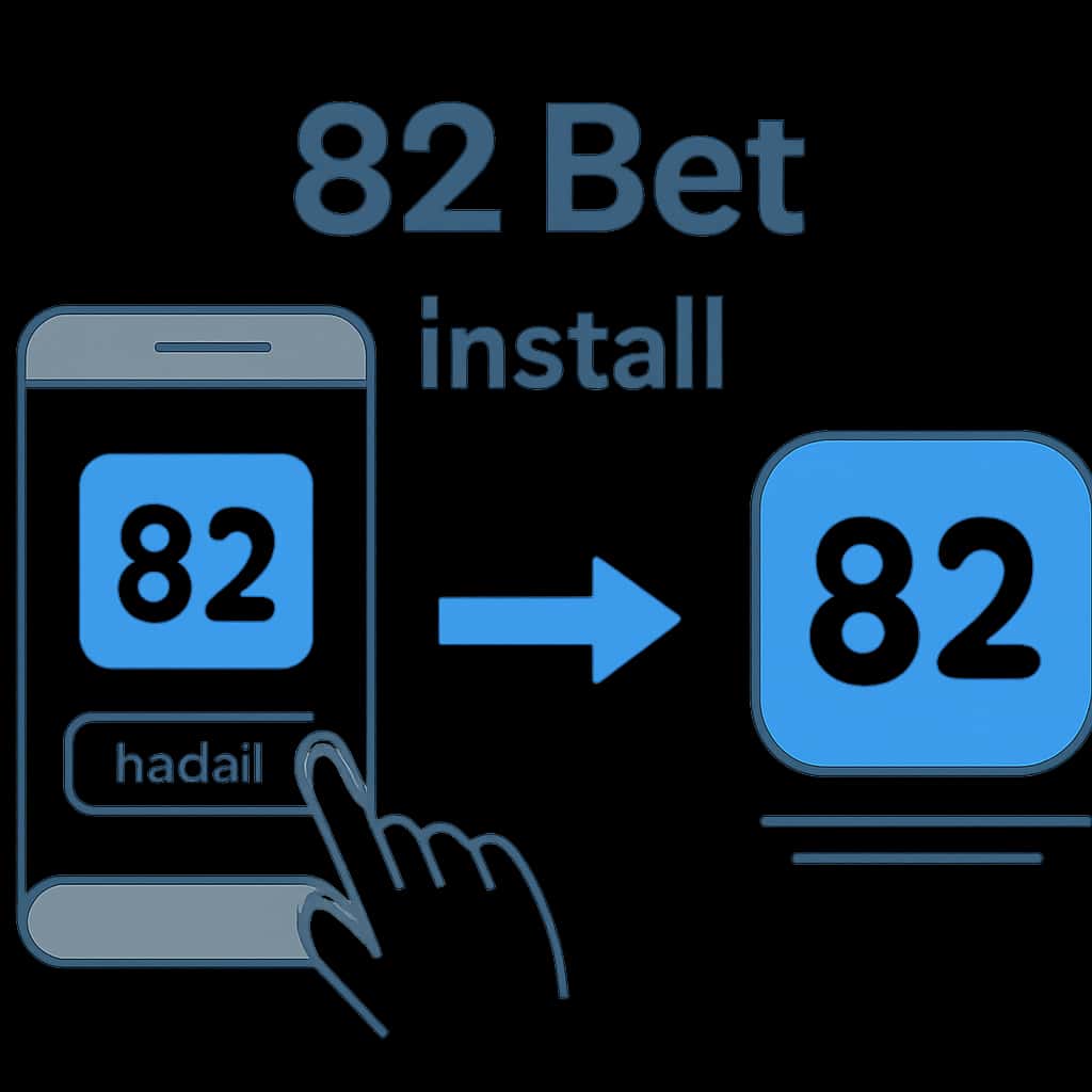 Diagram explaining the installation process of 82 Bet.