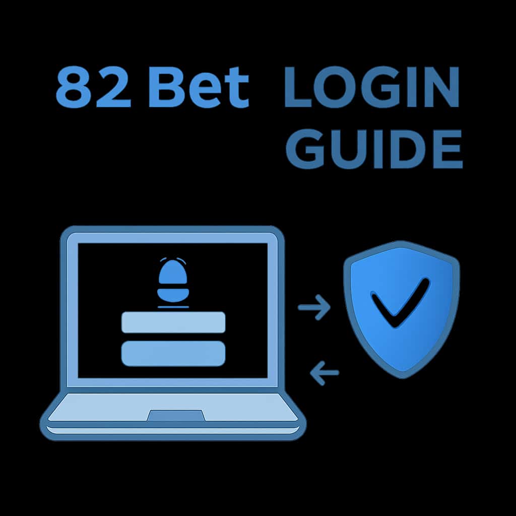 Diagram illustrating steps for accessing the 82 Bet account.