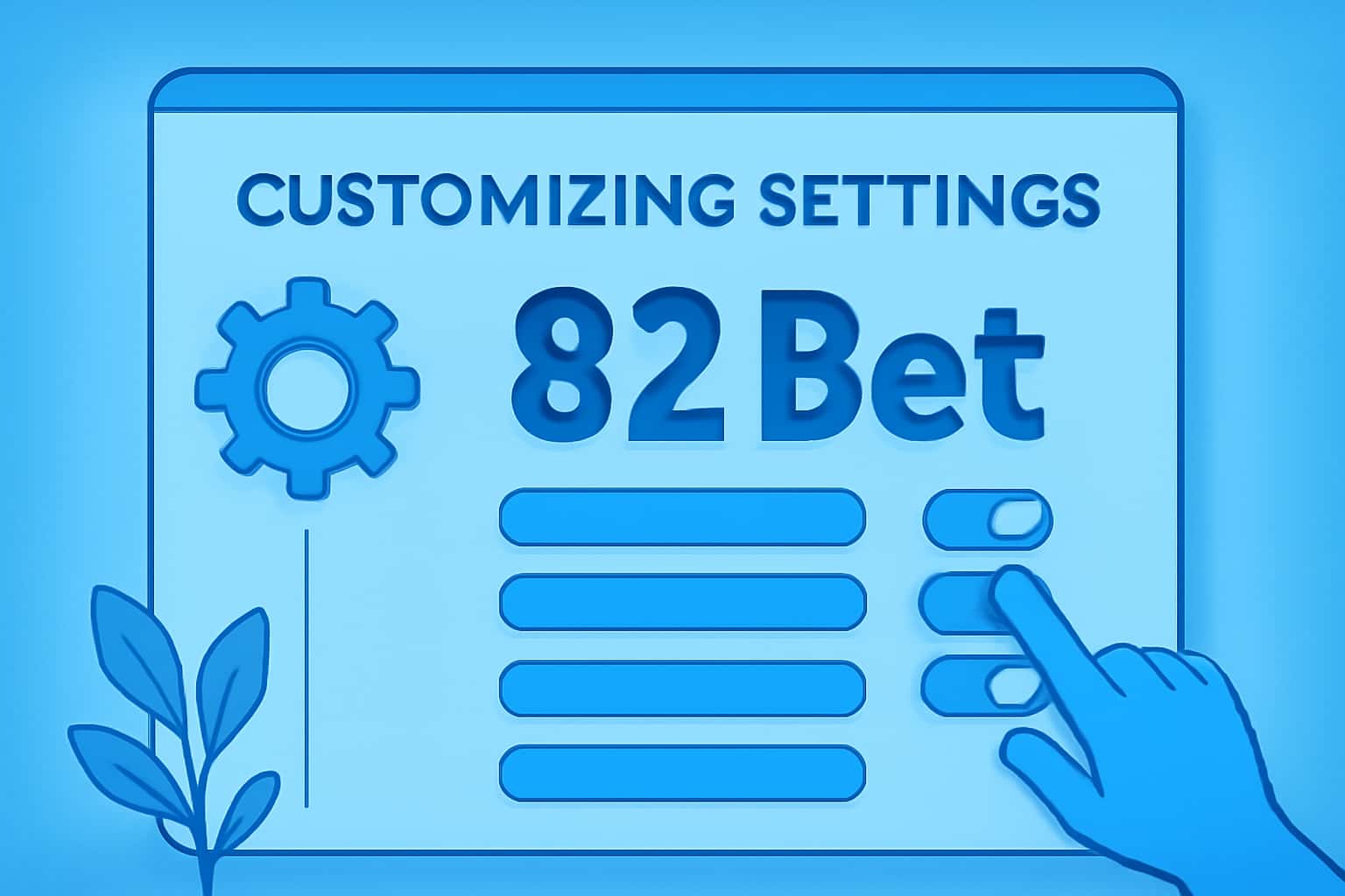 A visual representation of customizing settings in the 82 Bet application.