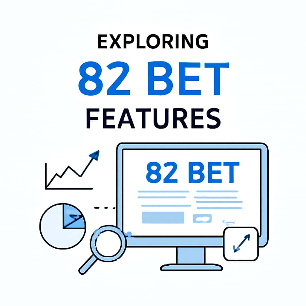 An illustration outlining the key features of the 82 Bet app.