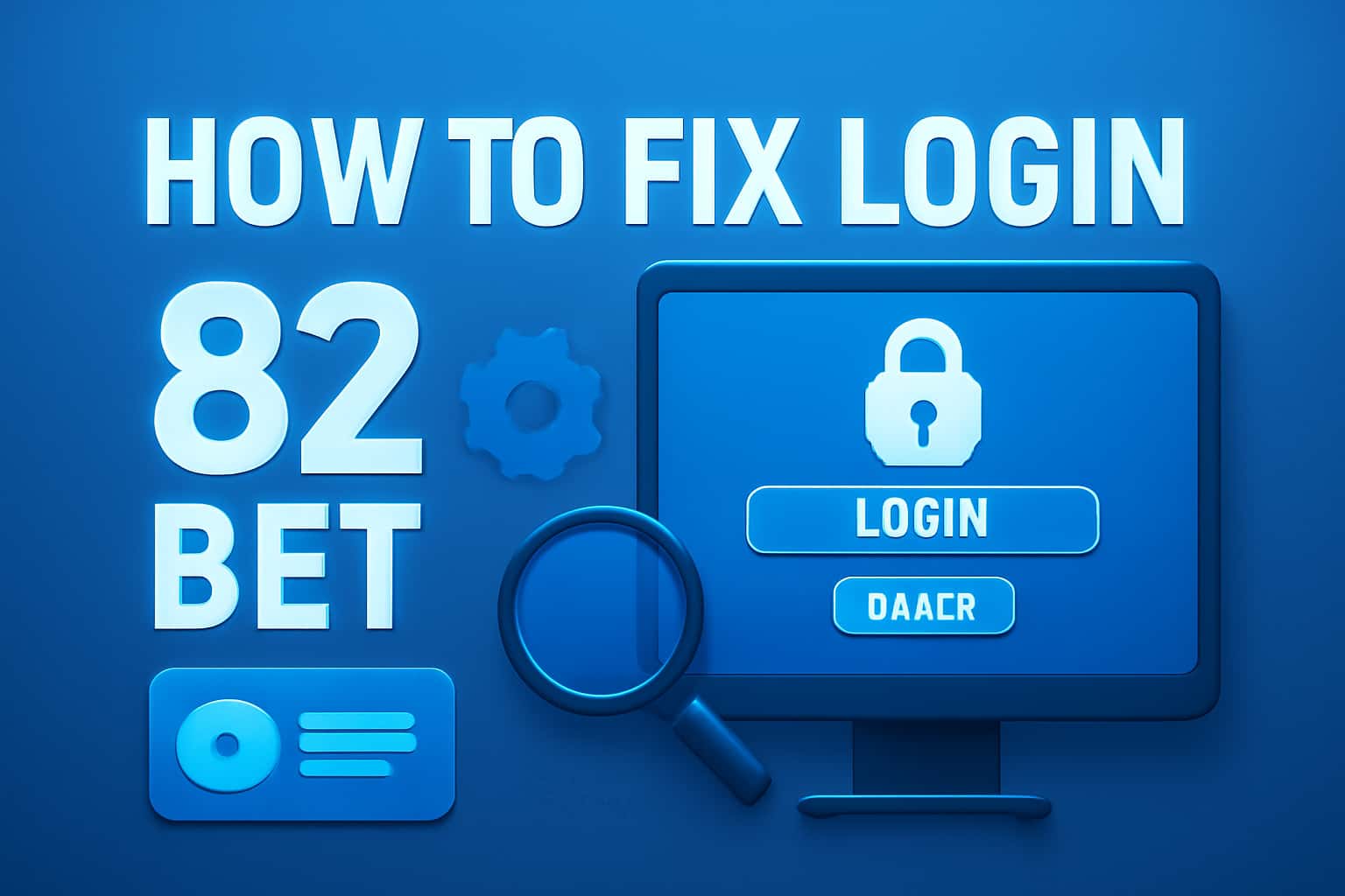 Visual guide on fixing login issues for the 82 Bet app.