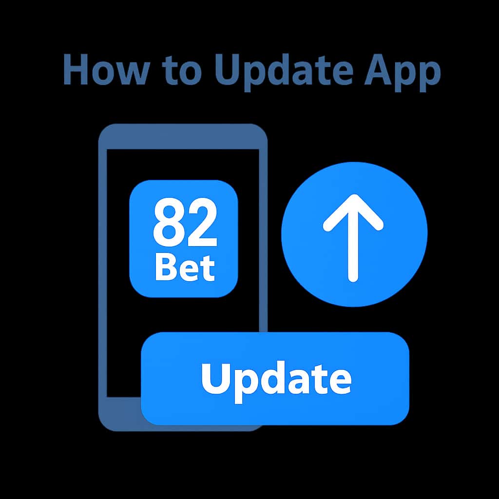A diagram illustrating the update process for the 82 Bet app.