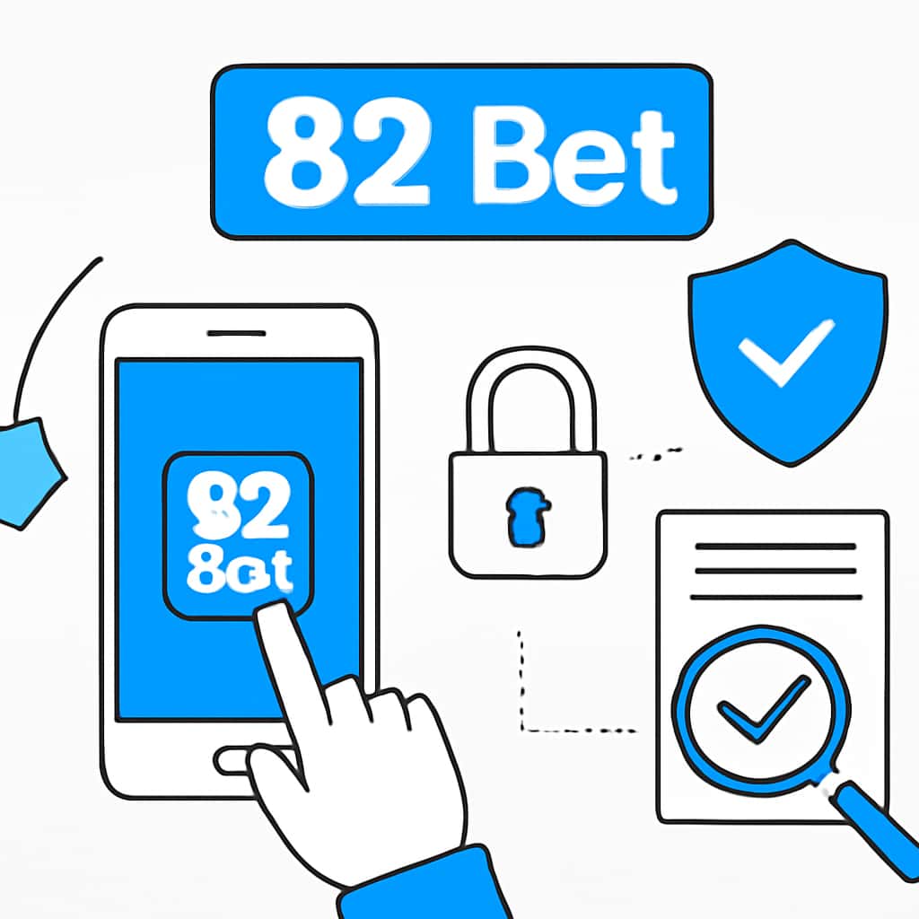 Illustration showing the steps to secure your 82 Bet account.