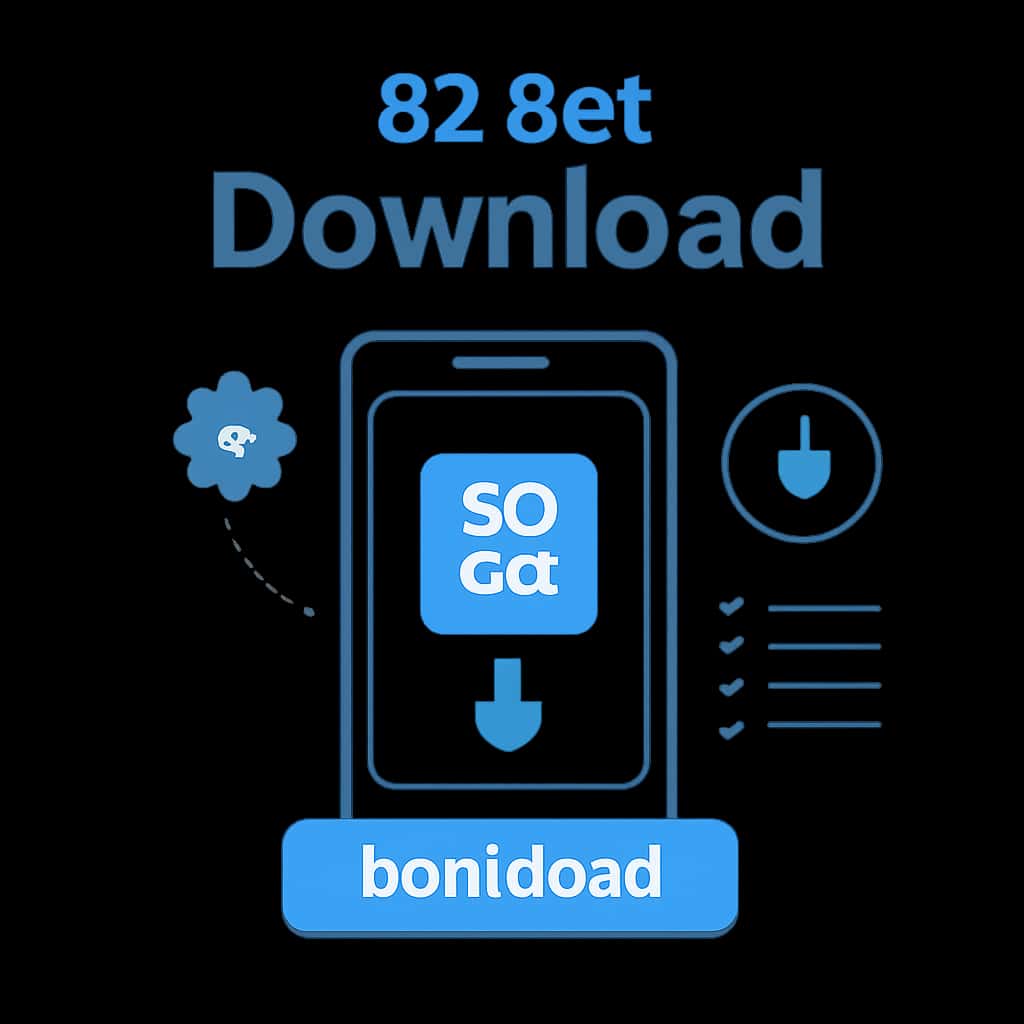 Illustration explaining the 82 Bet download process.