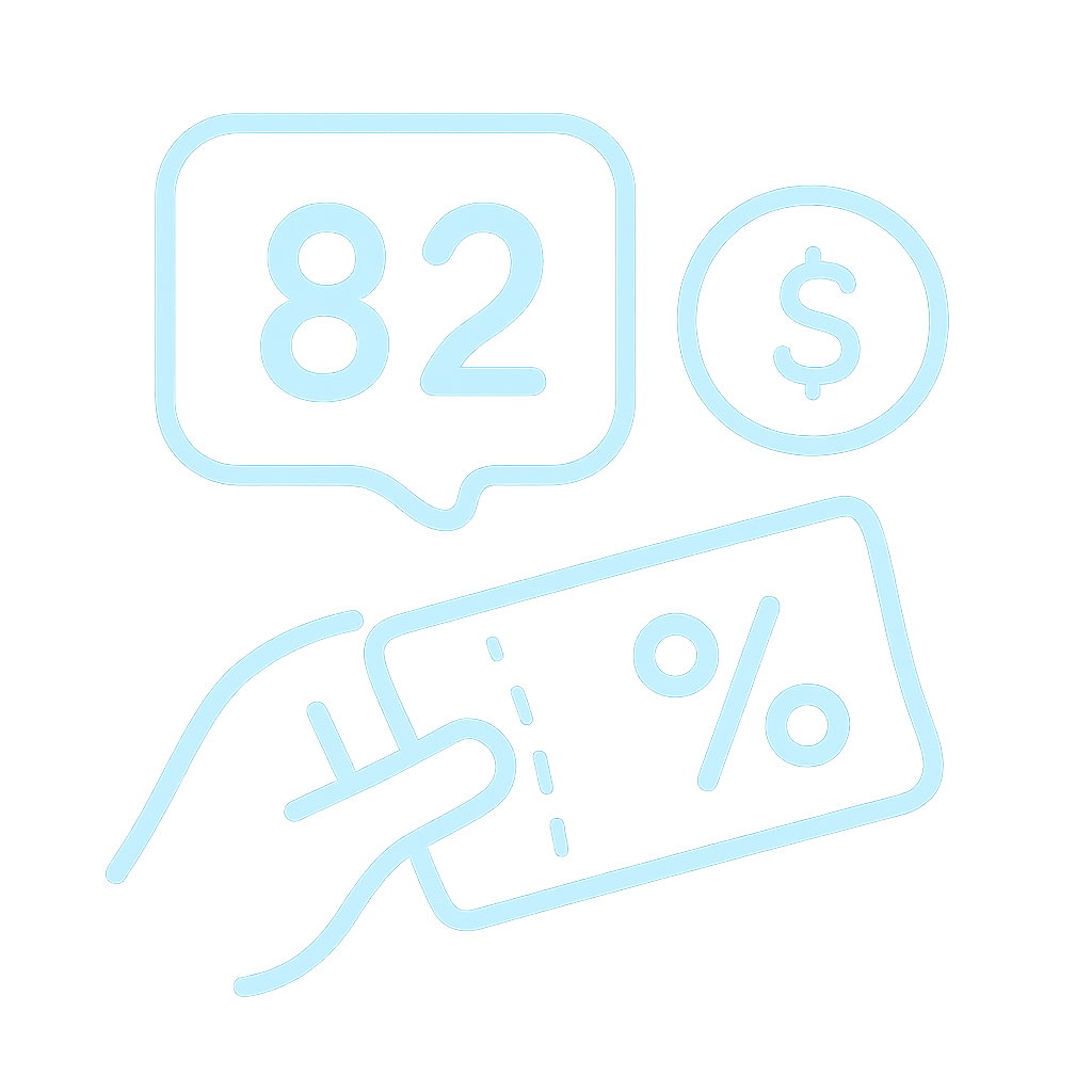 A simple badge representing the 82 Bet Features guide.